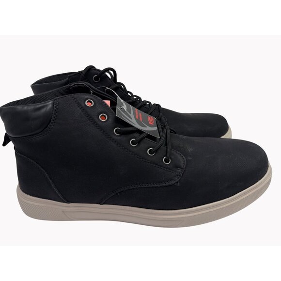 Deer Stags Mens 12M Kai Black Casual Ankle Boots Memory Foam Sim Leather - Picture 5 of 7